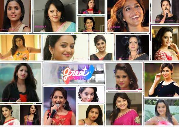 Celebrity King Tollywood female anchors